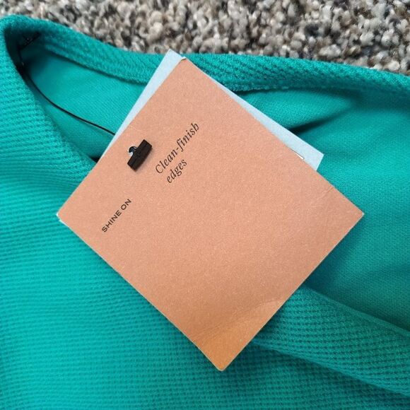 Shade & Shore Women's Size Medium (8-10) Green Textured High Waist Bikini Bottom - Picture 2 of 4